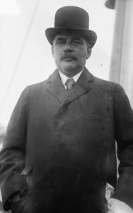 J.P. Morgan, banker, financier, and owner of 25 of America's leading newspapers, in 1915. (Bain News Service, courtesy of the Library of Congress) 