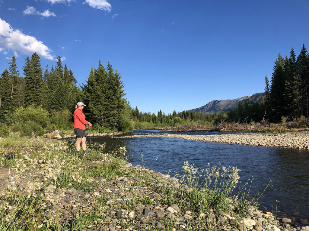 Angler on the Clark's Fork of the Yellowstone, northwestern Wyoming. (Photo copyright 2018, Chris Madson, all rights reserved) 